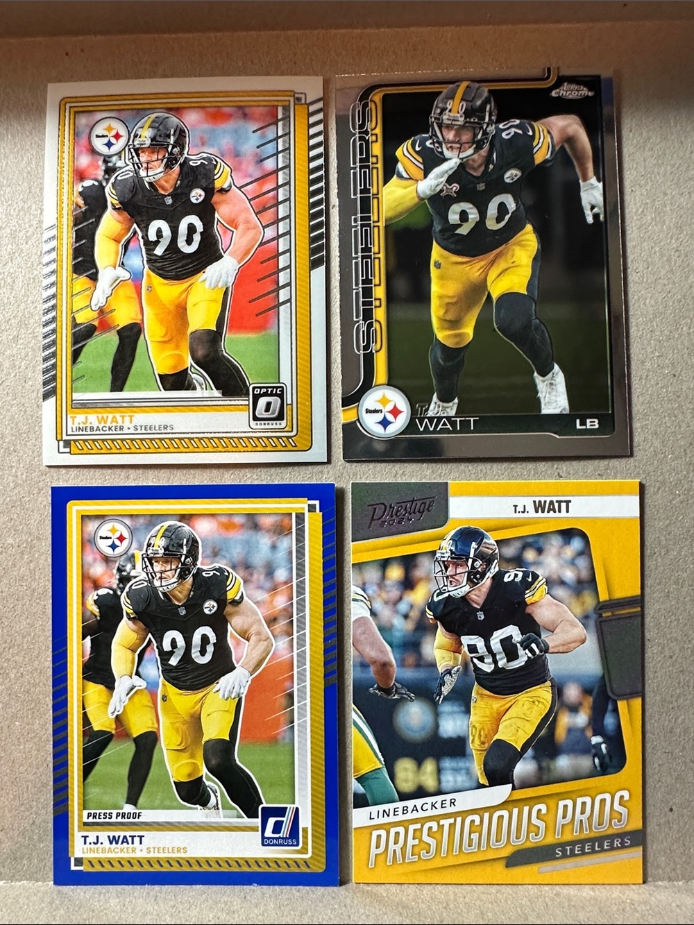 Steelers TJ Watt Chrome PowerPlayers & Freiermuth/Sawyer/Fautanu/Johnson rookies - Picture 7 of 16